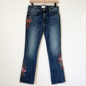 Driftwood Sundance Kelly Butterfly Floral Embroidered Bootcut Jeans Womens 28